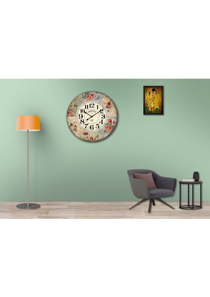 SAAT00348 Ahşap Duvar Saati Ebat 70 cm