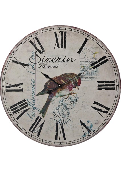 SAAT00012 Ahşap Duvar Saati Ebat 70 cm