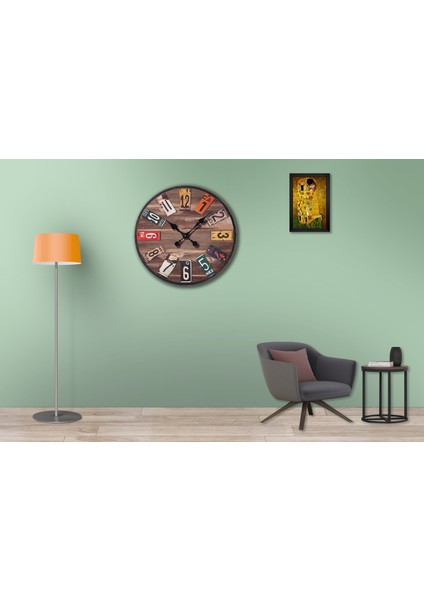 SAAT00092 Ahşap Duvar Saati Ebat 70 cm fiyatları