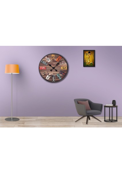 SAAT00092 Ahşap Duvar Saati Ebat 70 cm modelleri