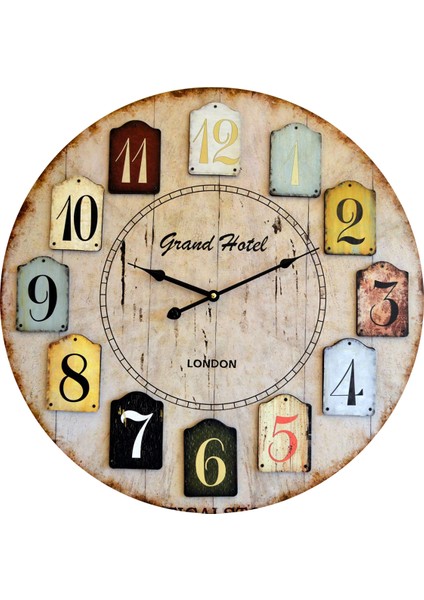 SAAT00007 Ahşap Duvar Saati Ebat 70 cm