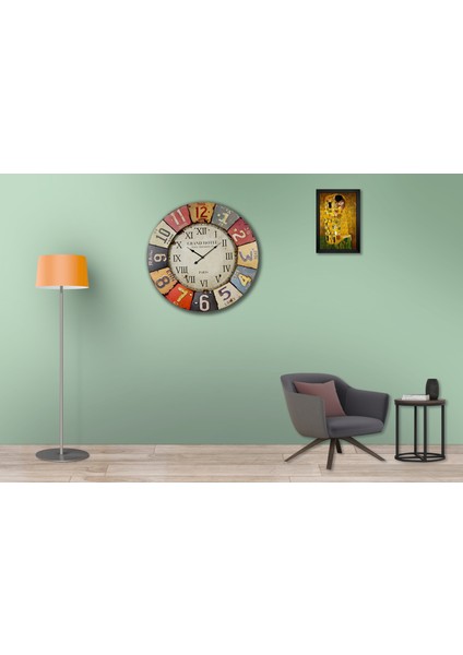 SAAT00083 Ahşap Duvar Saati Ebat 70 cm modelleri