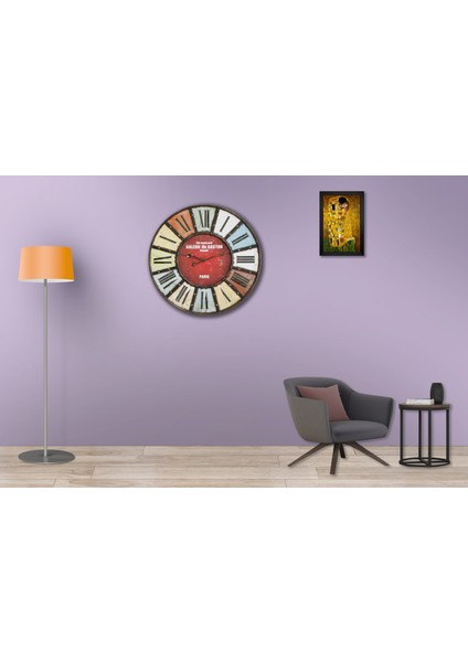 SAAT00282 Ahşap Duvar Saati Ebat 70 cm
