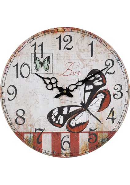 SAAT00072 Ahşap Duvar Saati Ebat 70 cm