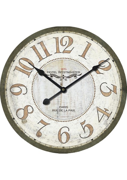 SAAT00121 Ahşap Duvar Saati Ebat 70 cm