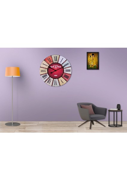 SAAT00100 Ahşap Duvar Saati Ebat 70 cm fiyatları