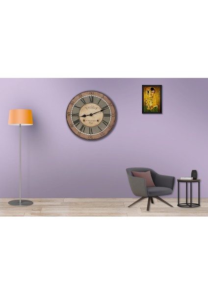 SAAT00161 Ahşap Duvar Saati Ebat 70 cm