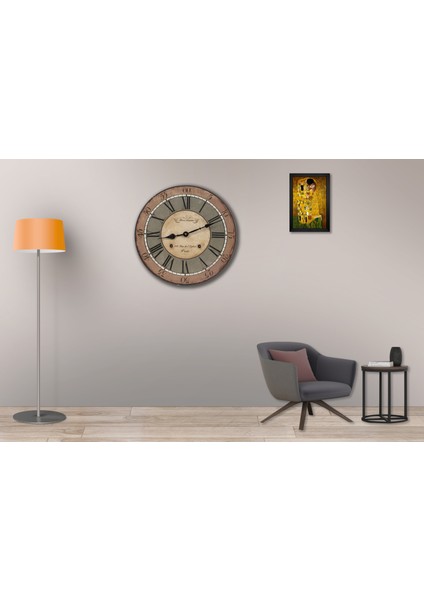 SAAT00161 Ahşap Duvar Saati Ebat 70 cm