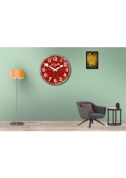 SAAT00199 Ahşap Duvar Saati Ebat 70 cm