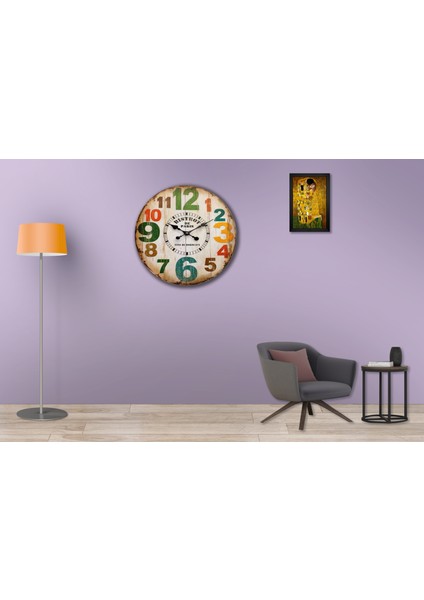 SAAT00333 Ahşap Duvar Saati Ebat 70 cm modelleri