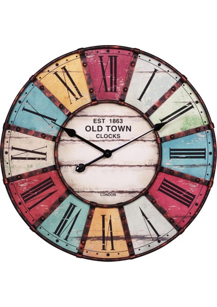 SAAT00379 Ahşap Duvar Saati Ebat 70 cm