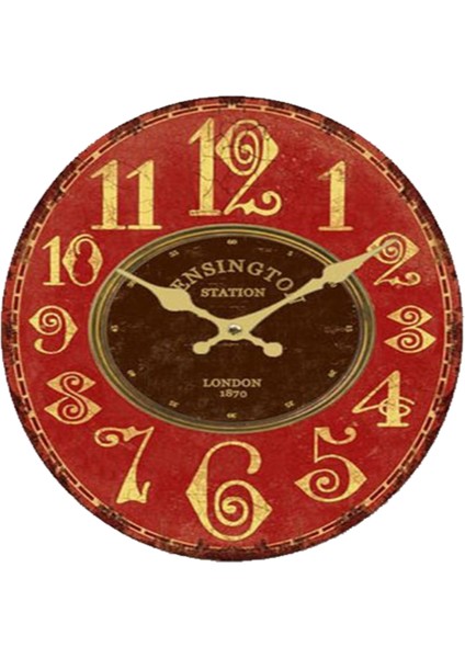 SAAT00397 Ahşap Duvar Saati Ebat 70 cm