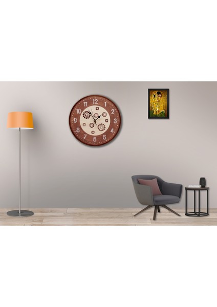 SAAT00054 Ahşap Duvar Saati Ebat 70 cm