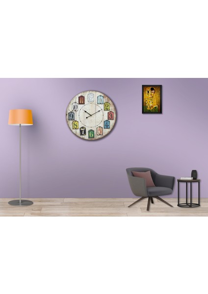SAAT00134 Ahşap Duvar Saati Ebat 70 cm fiyatları