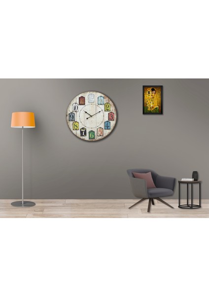 SAAT00134 Ahşap Duvar Saati Ebat 70 cm modelleri