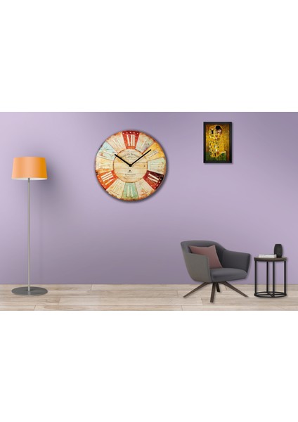 SAAT00325 Ahşap Duvar Saati Ebat 70 cm