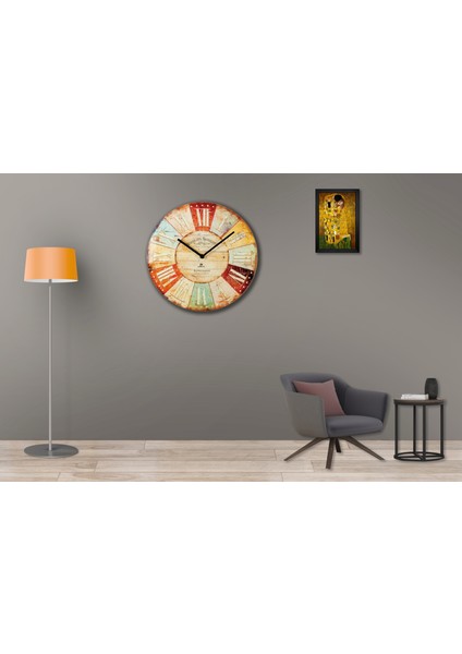 SAAT00325 Ahşap Duvar Saati Ebat 70 cm