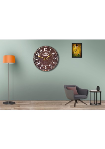 SAAT00489 Ahşap Duvar Saati Ebat 70 cm