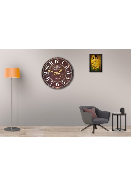 SAAT00489 Ahşap Duvar Saati Ebat 70 cm