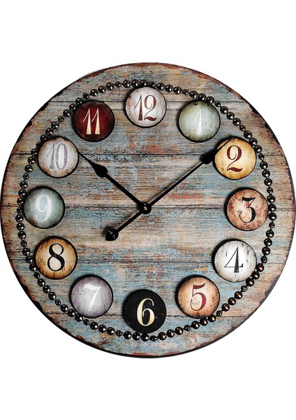 SAAT00372 Ahşap Duvar Saati Ebat 70 cm