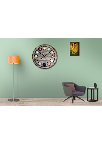 SAAT00372 Ahşap Duvar Saati Ebat 70 cm modelleri