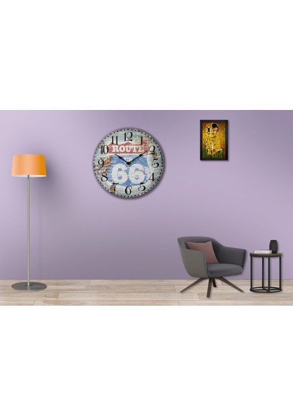 SAAT00491 Ahşap Duvar Saati Ebat 70 cm