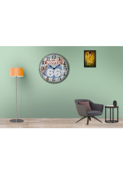 SAAT00491 Ahşap Duvar Saati Ebat 70 cm