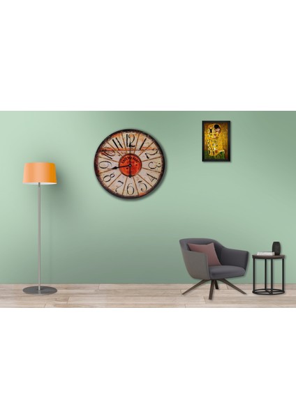 SAAT00177 Ahşap Duvar Saati Ebat 70 cm