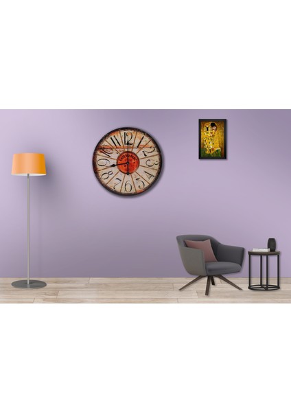 SAAT00177 Ahşap Duvar Saati Ebat 70 cm