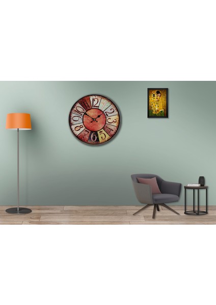 SAAT00108 Ahşap Duvar Saati Ebat 70 cm modelleri