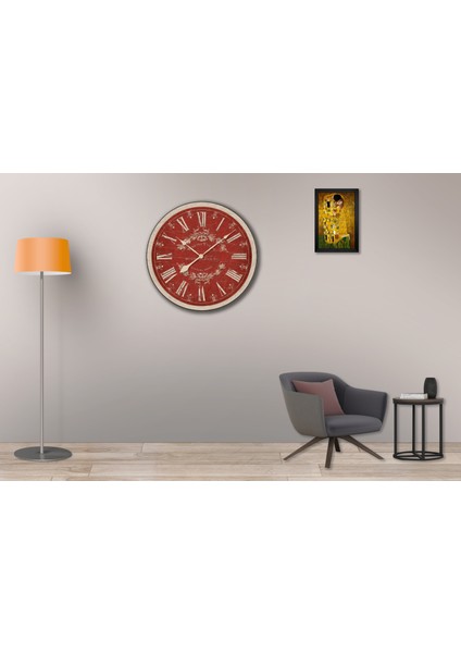 SAAT00484 Ahşap Duvar Saati Ebat 70 cm