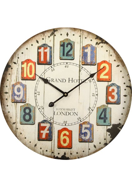 SAAT00045 Ahşap Duvar Saati Ebat 70 cm