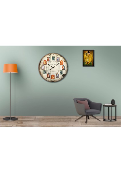 SAAT00045 Ahşap Duvar Saati Ebat 70 cm fiyatları