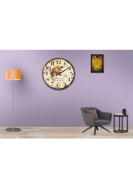 SAAT00053 Ahşap Duvar Saati Ebat 70 cm