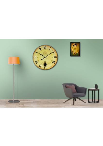 SAAT00396 Ahşap Duvar Saati Ebat 70 cm fiyatları