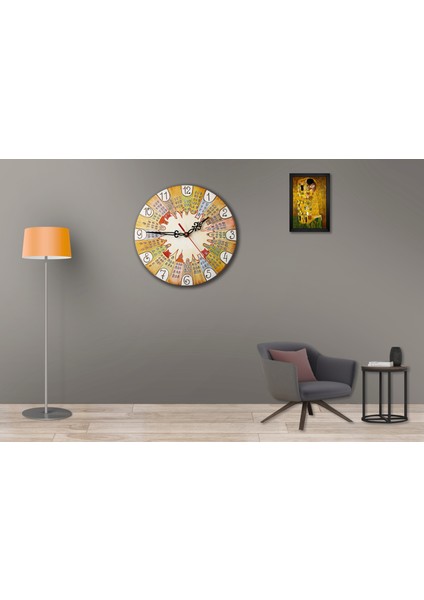 SAAT00276 Ahşap Duvar Saati Ebat 70 cm modelleri