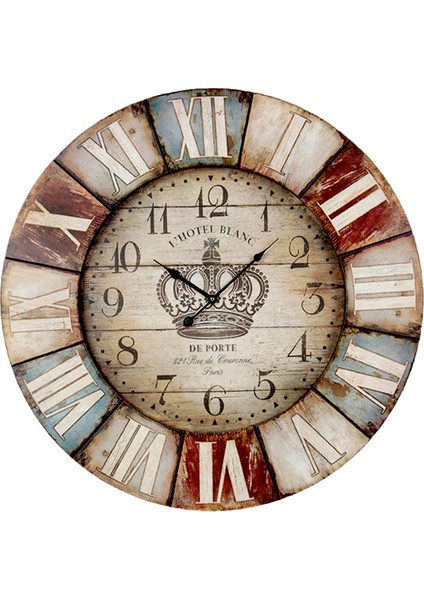 SAAT00082 Ahşap Duvar Saati Ebat 70 cm