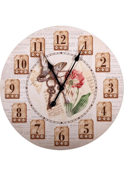 SAAT00472 Ahşap Duvar Saati Ebat 70 cm