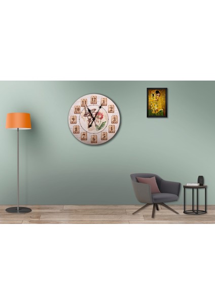 SAAT00472 Ahşap Duvar Saati Ebat 70 cm fiyatları