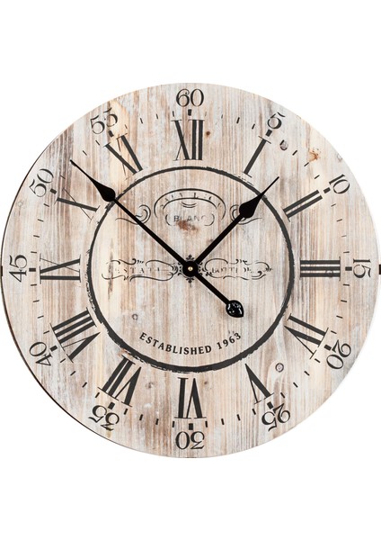 SAAT00001 Ahşap Duvar Saati Ebat 70 cm