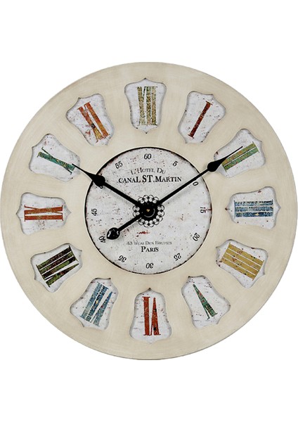 SAAT00079 Ahşap Duvar Saati Ebat 70 cm