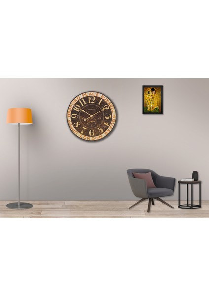 SAAT00189 Ahşap Duvar Saati Ebat 70 cm fiyatları