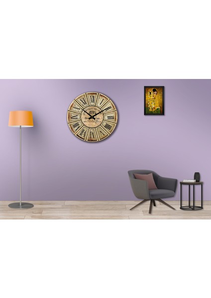 SAAT00235 Ahşap Duvar Saati Ebat 70 cm fiyatları