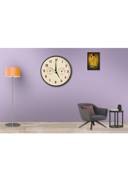 SAAT00315 Ahşap Duvar Saati Ebat 70 cm