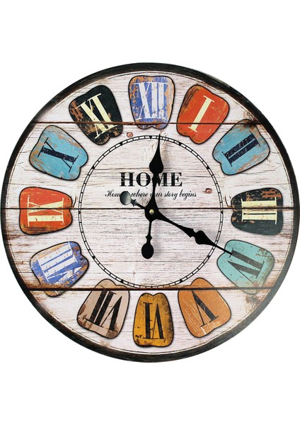SAAT00448 Ahşap Duvar Saati Ebat 70 cm