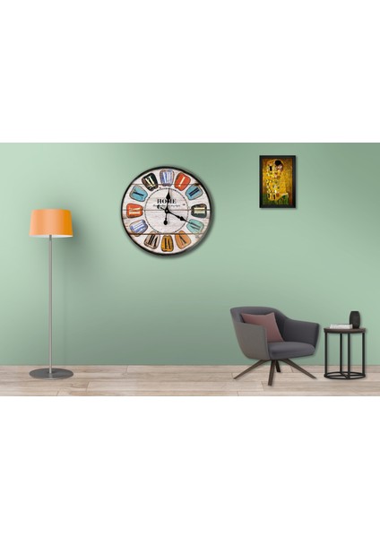 SAAT00448 Ahşap Duvar Saati Ebat 70 cm fiyatları