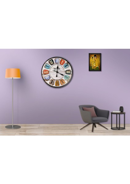 SAAT00448 Ahşap Duvar Saati Ebat 70 cm modelleri