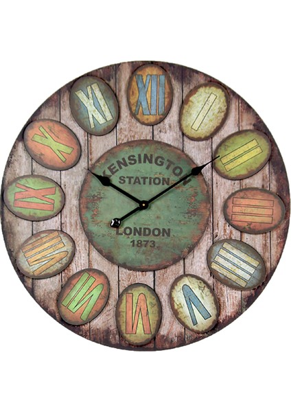 SAAT00080 Ahşap Duvar Saati Ebat 70 cm