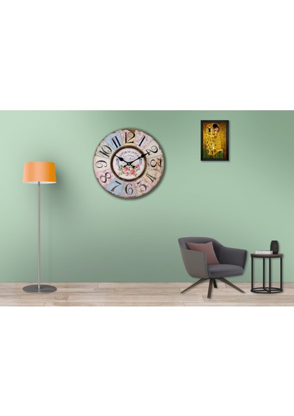 SAAT00261 Ahşap Duvar Saati Ebat 70 cm fiyatları