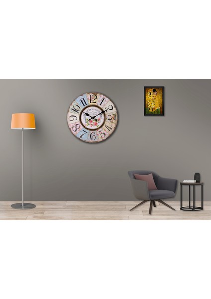 SAAT00261 Ahşap Duvar Saati Ebat 70 cm modelleri